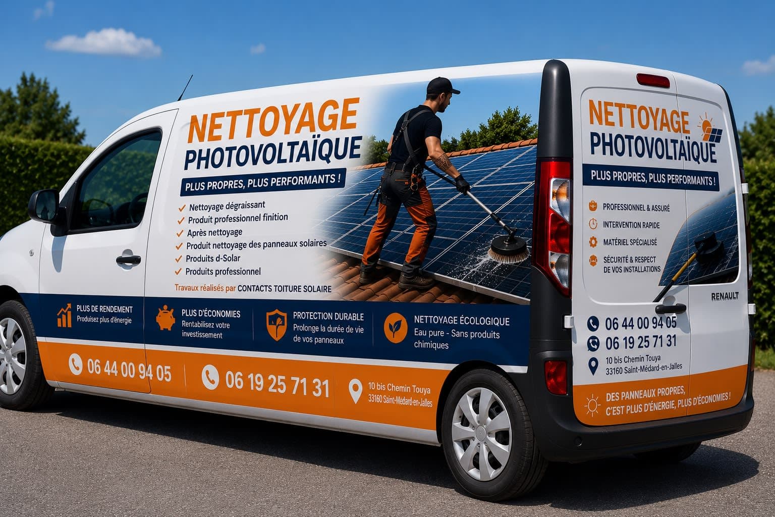 Entreprise d'entretien photovoltaïque - Nettoyage panneaux photovoltaïques